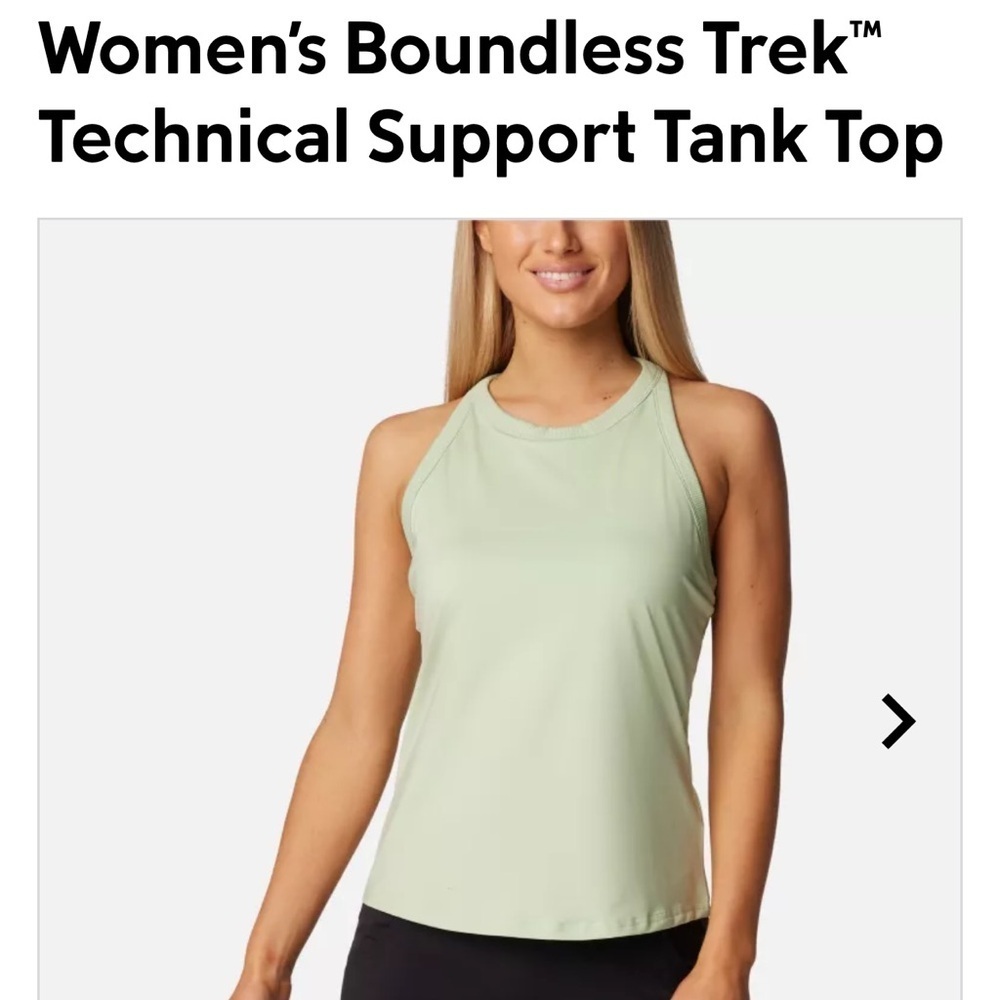 Columbia Omni wick women’s boundless trek support tank NWT M